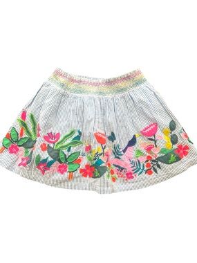 Mini Boden Tropical Floral Appliqué Skirt size 5/6 new with tags
